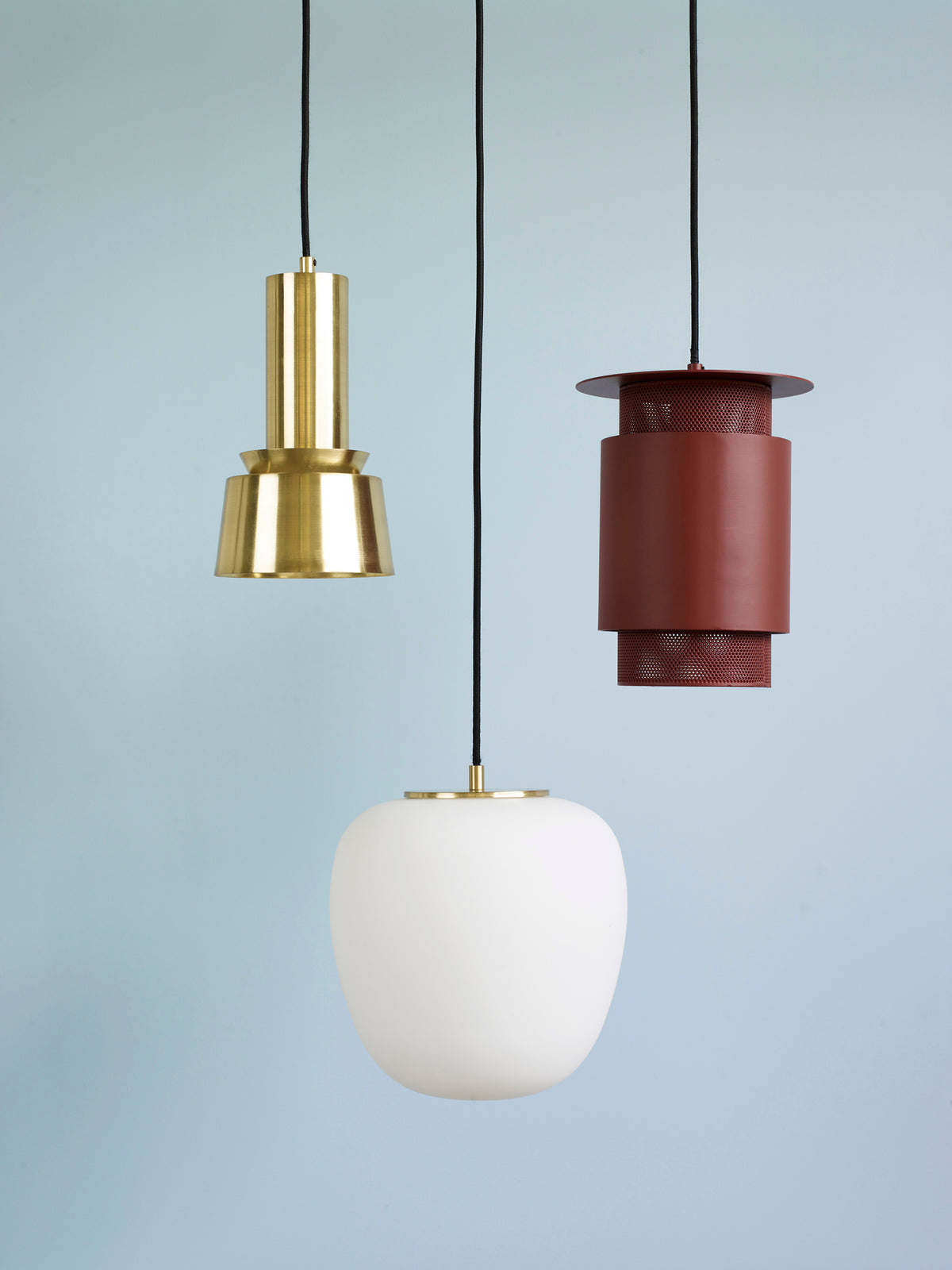 Mono pendel lampe i messing