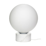 Kugleformet gulvlampe, hvid