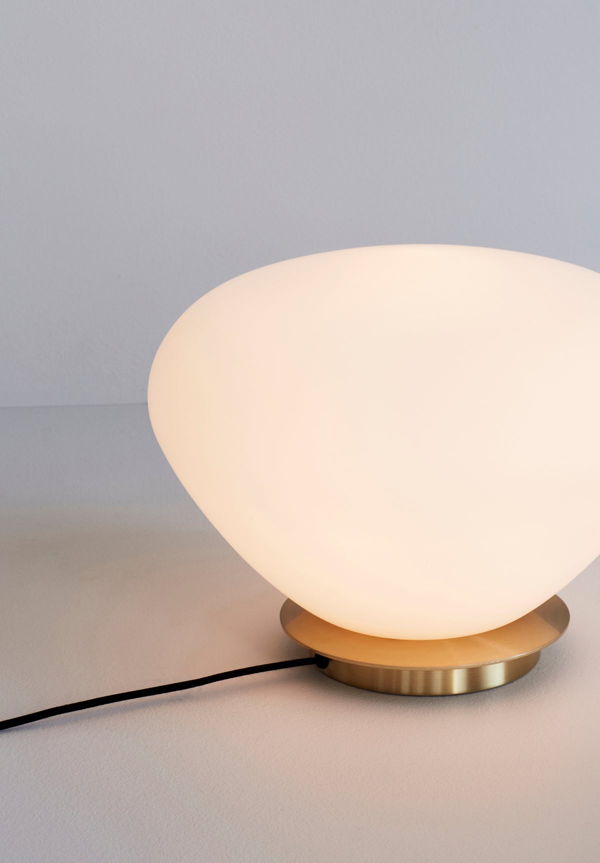 Bønne bordlampe, hvid