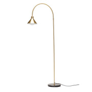 Rør-gulvlampe i messing