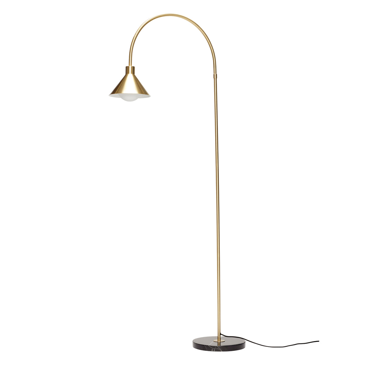 Rør-gulvlampe i messing