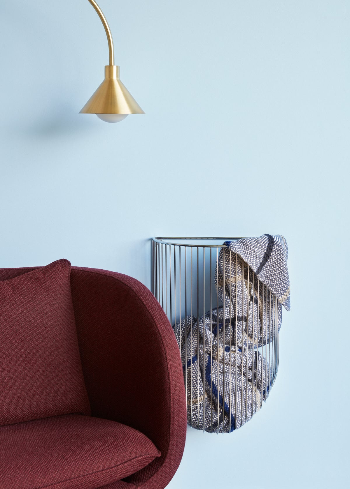 Rør-gulvlampe i messing