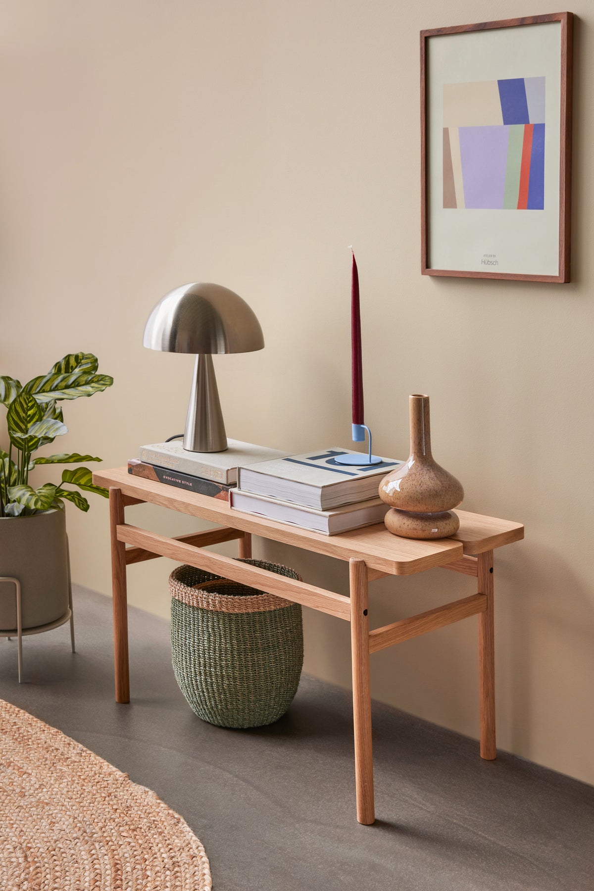 Mush bordlampe mini nikkel