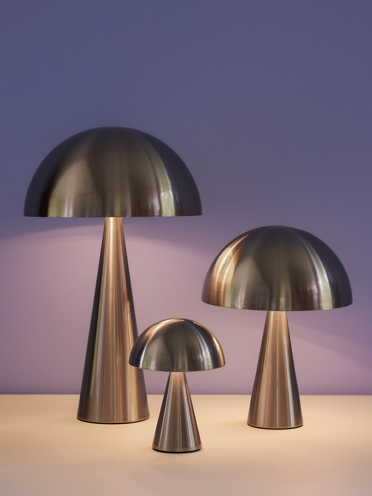 Mush bordlampe mini nikkel