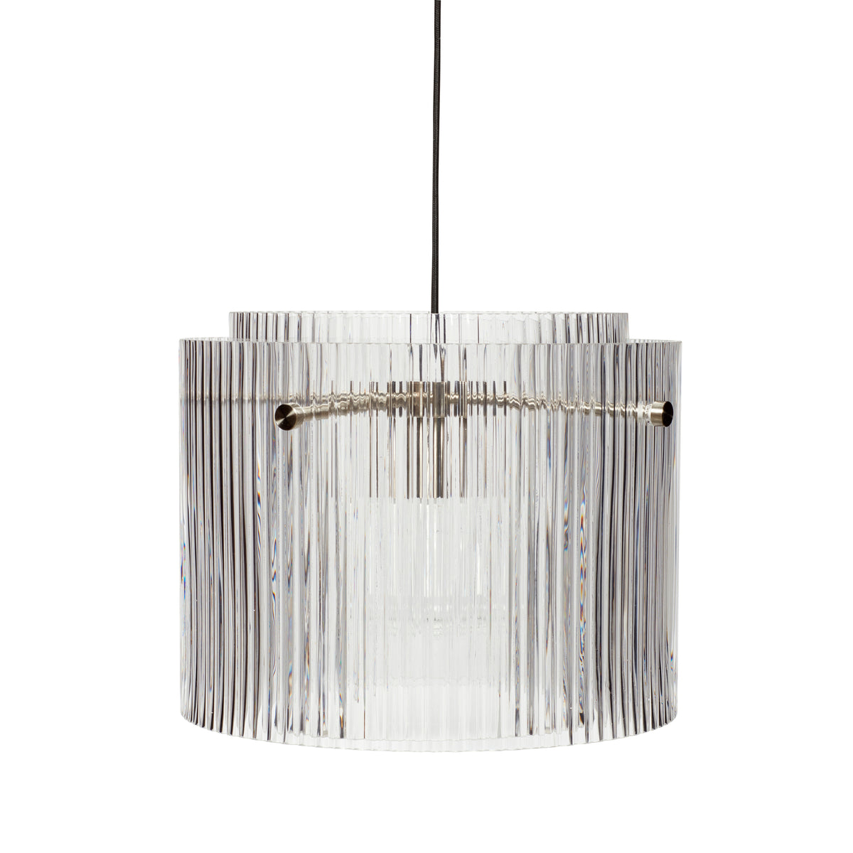 Ripple pendel lampe, stor, klar