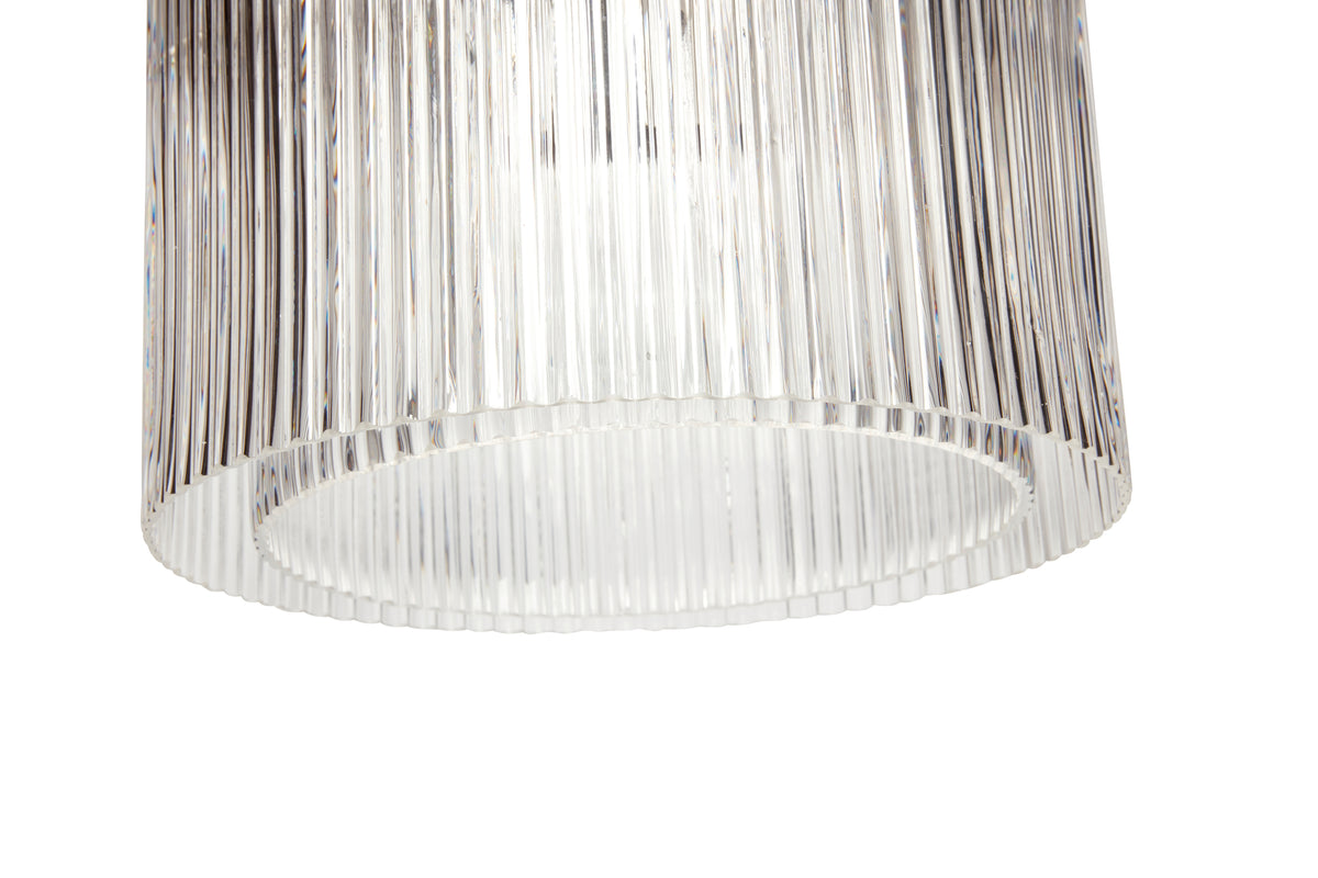 Ripple pendel lampe, stor, klar