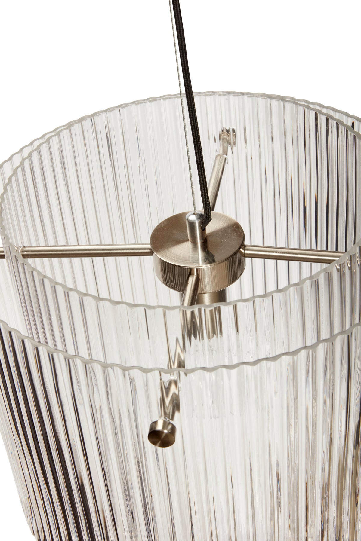Ripple pendel lampe, stor, klar