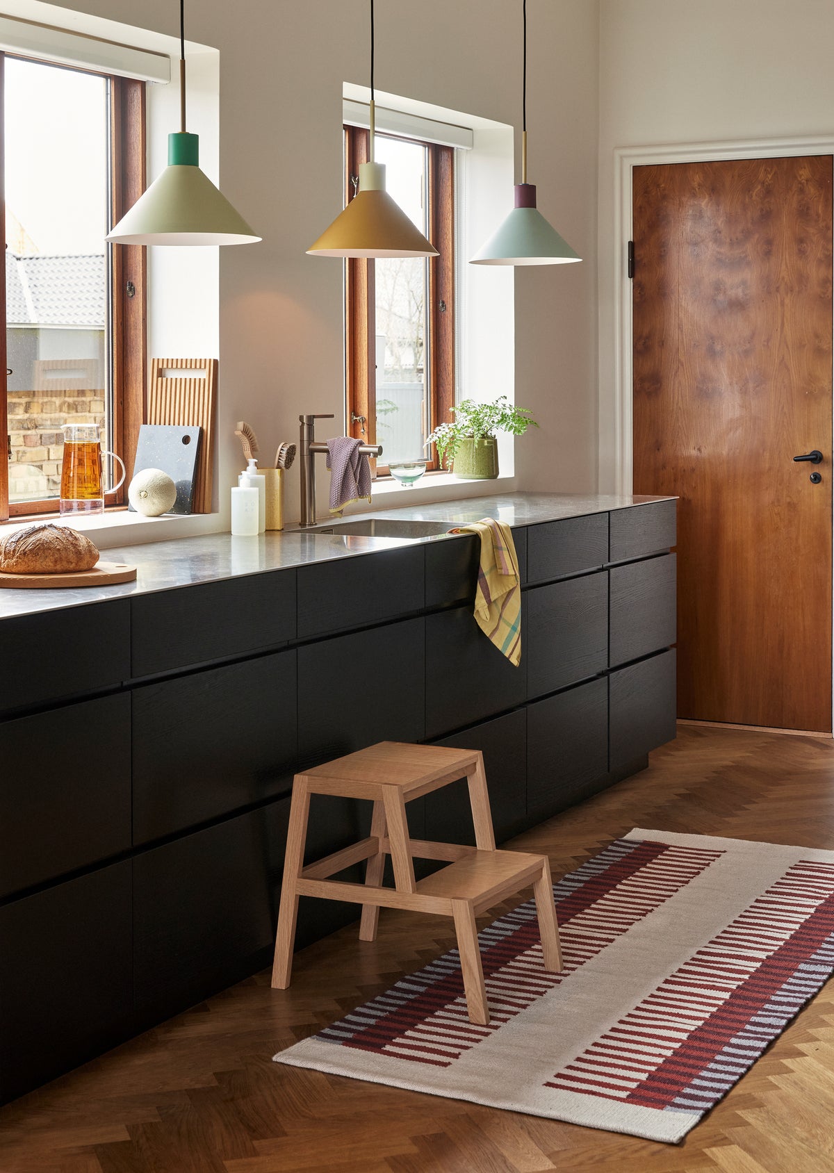 Farvekridt vedhæng loftlampe, grøn