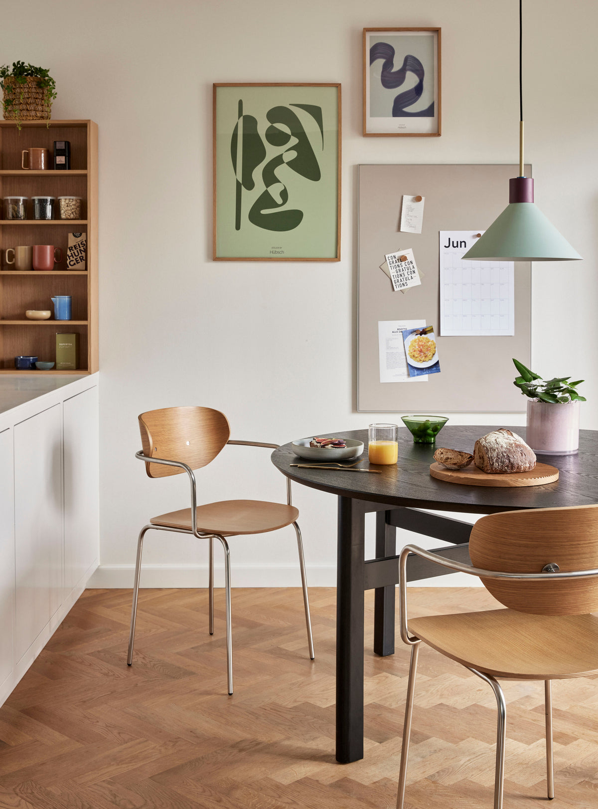 Blåt farvekridt loftlampe
