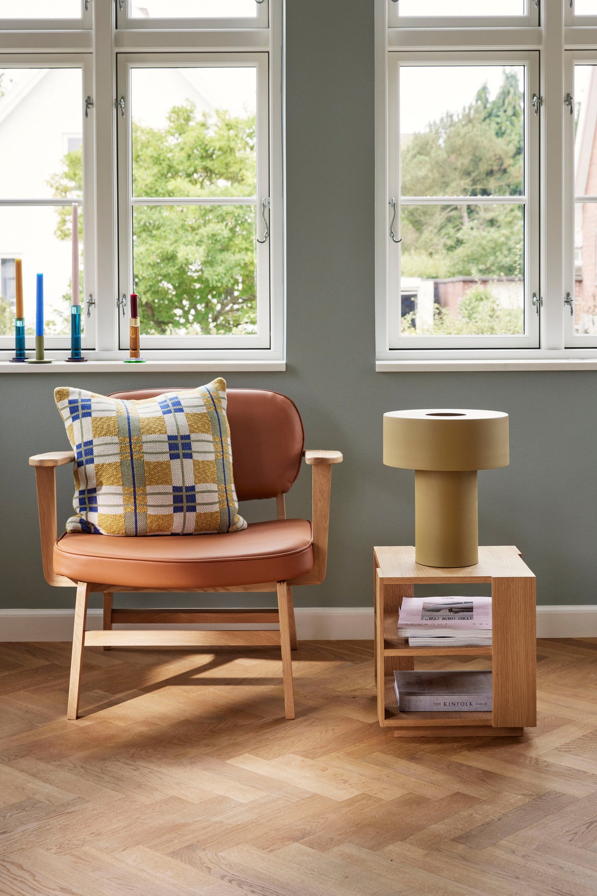 Aki bordlampe khaki