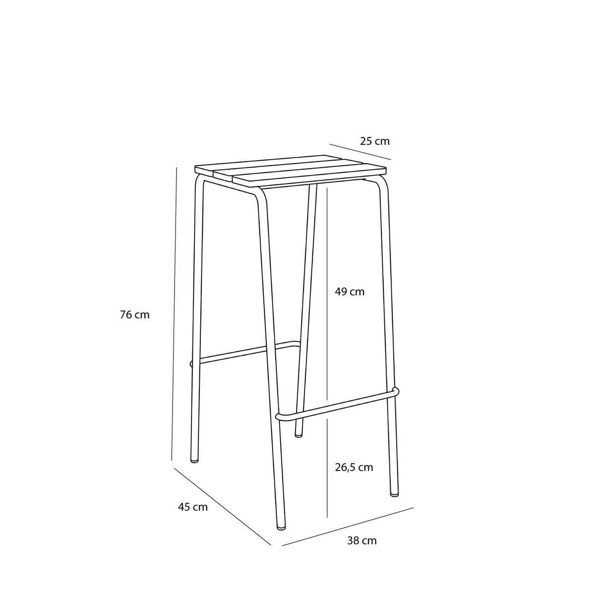 Stilt barstol sand
