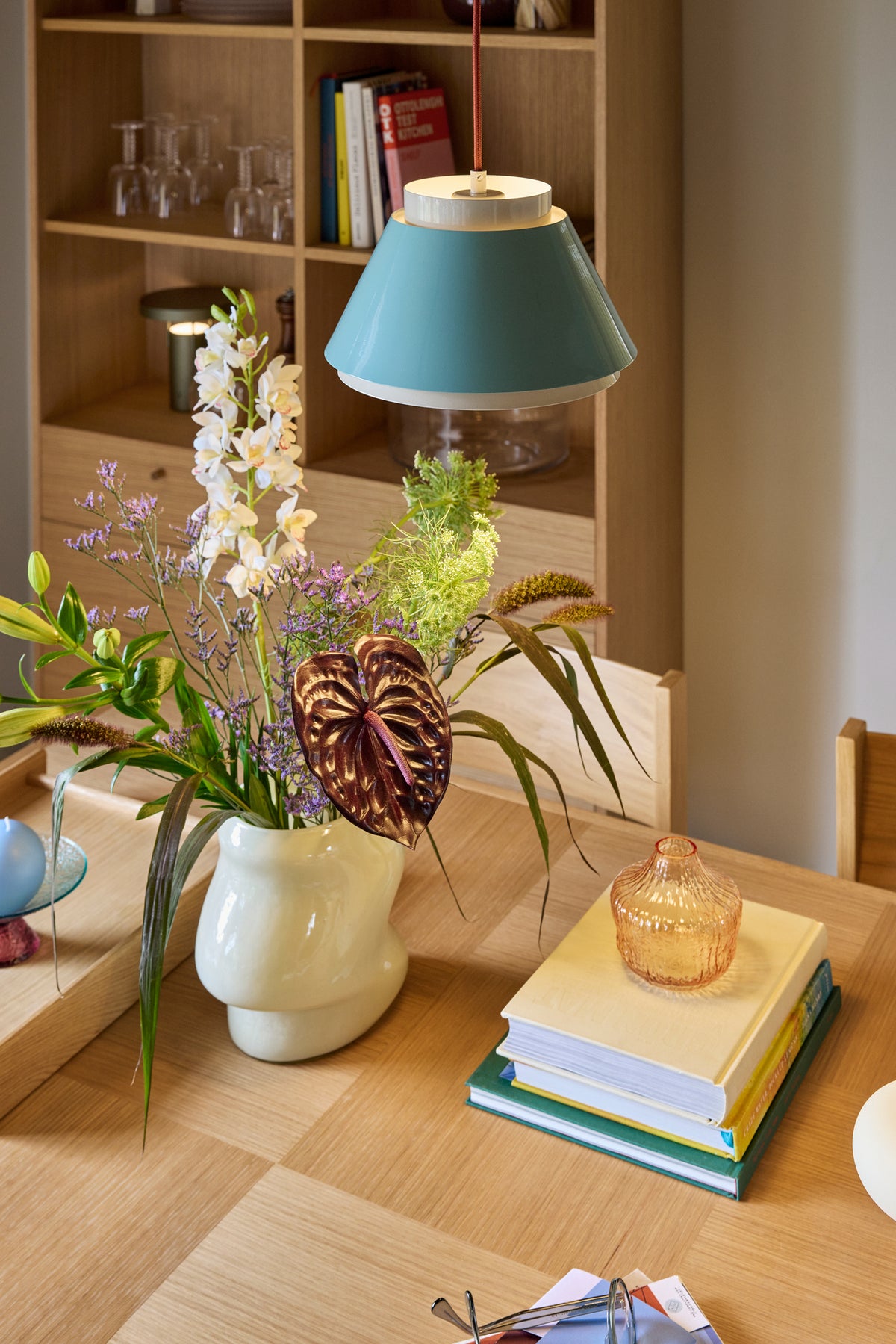 Remi Pendel Lampe Blå/Beige