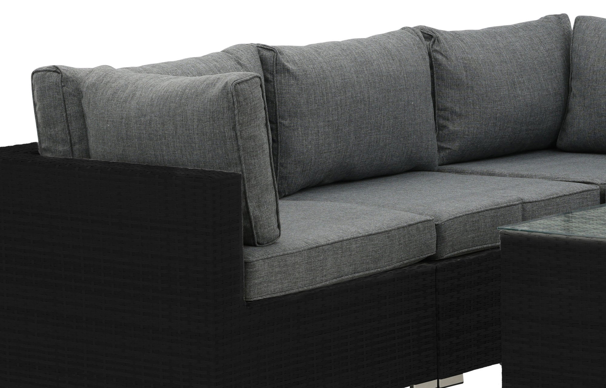 Venture Home Amazon Modulsoffa 3+2+1 svart / Grå dyna