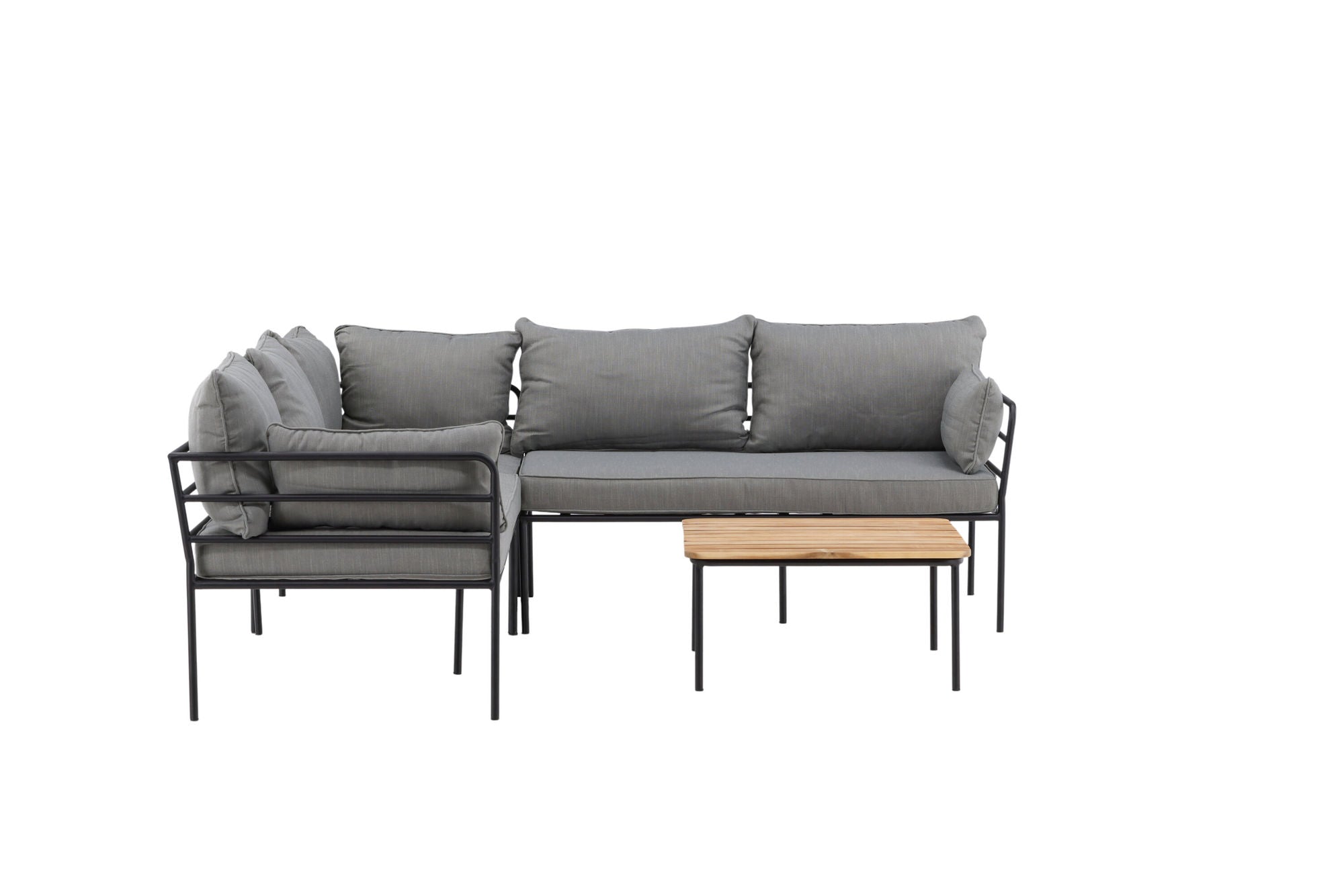 Venture Home Penh Balcony hjørne Sofa - Black / Acacia