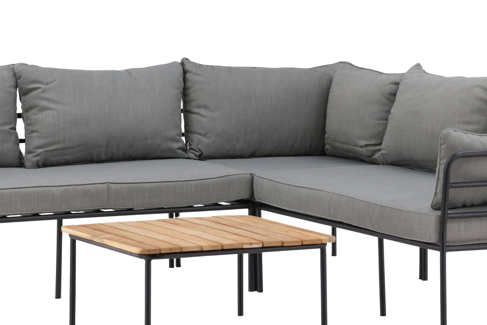 Venture Home Penh Balcony hjørne Sofa - Black / Acacia