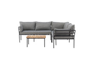 Venture Home Penh Balcony hjørne Sofa - Black / Acacia