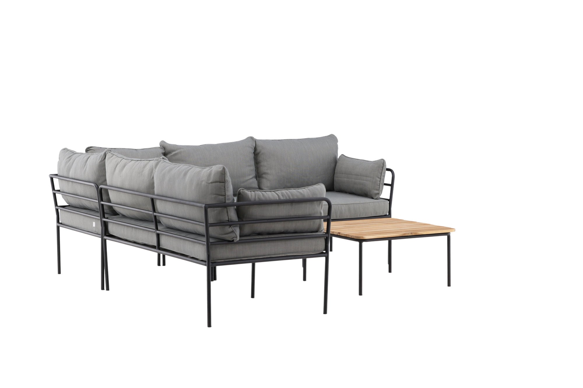 Venture Home Penh Balcony hjørne Sofa - Black / Acacia