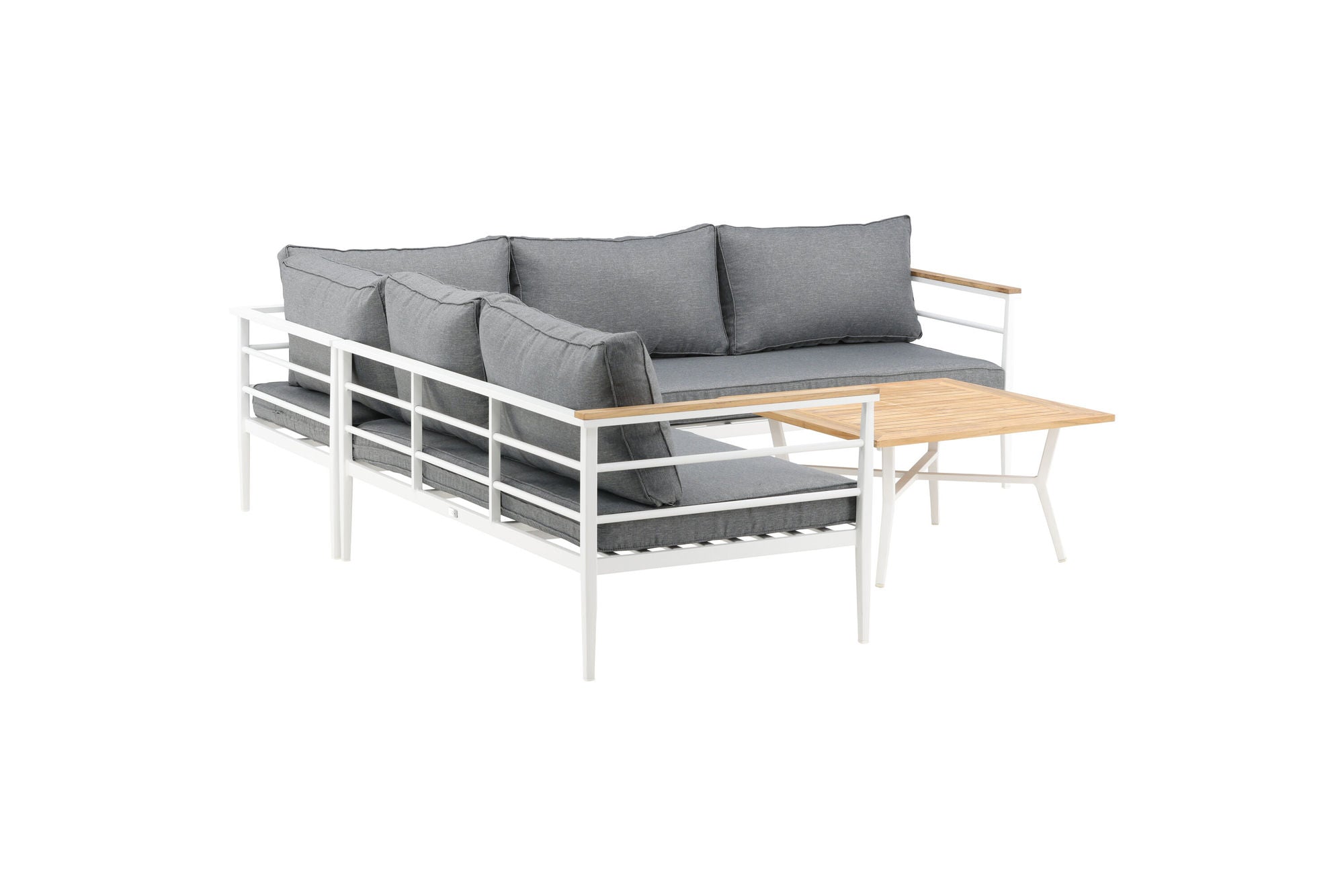 Venture Home Mexico hjørne Sofa - White Alu / Teak