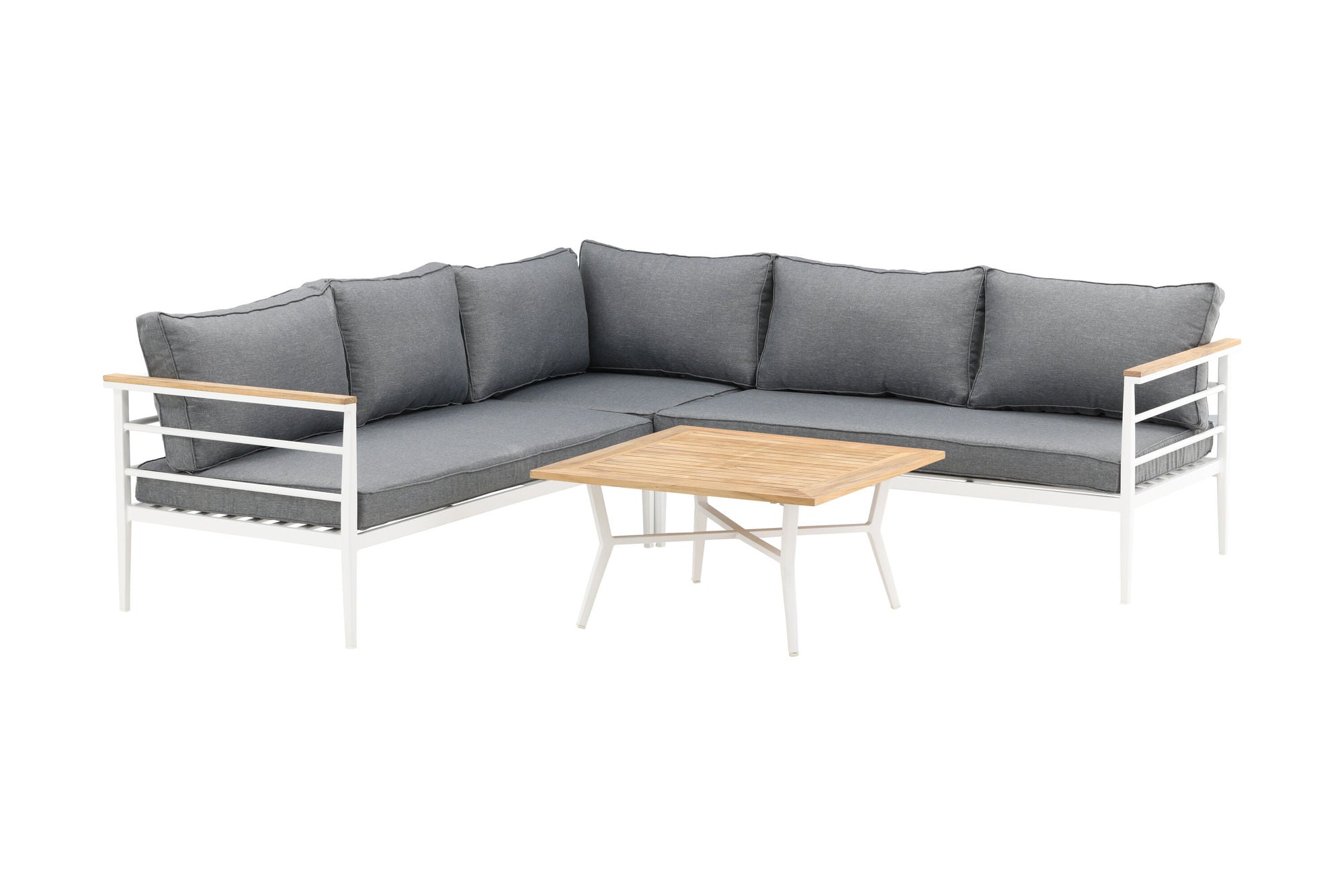 Venture Home Mexico hjørne Sofa - White Alu / Teak