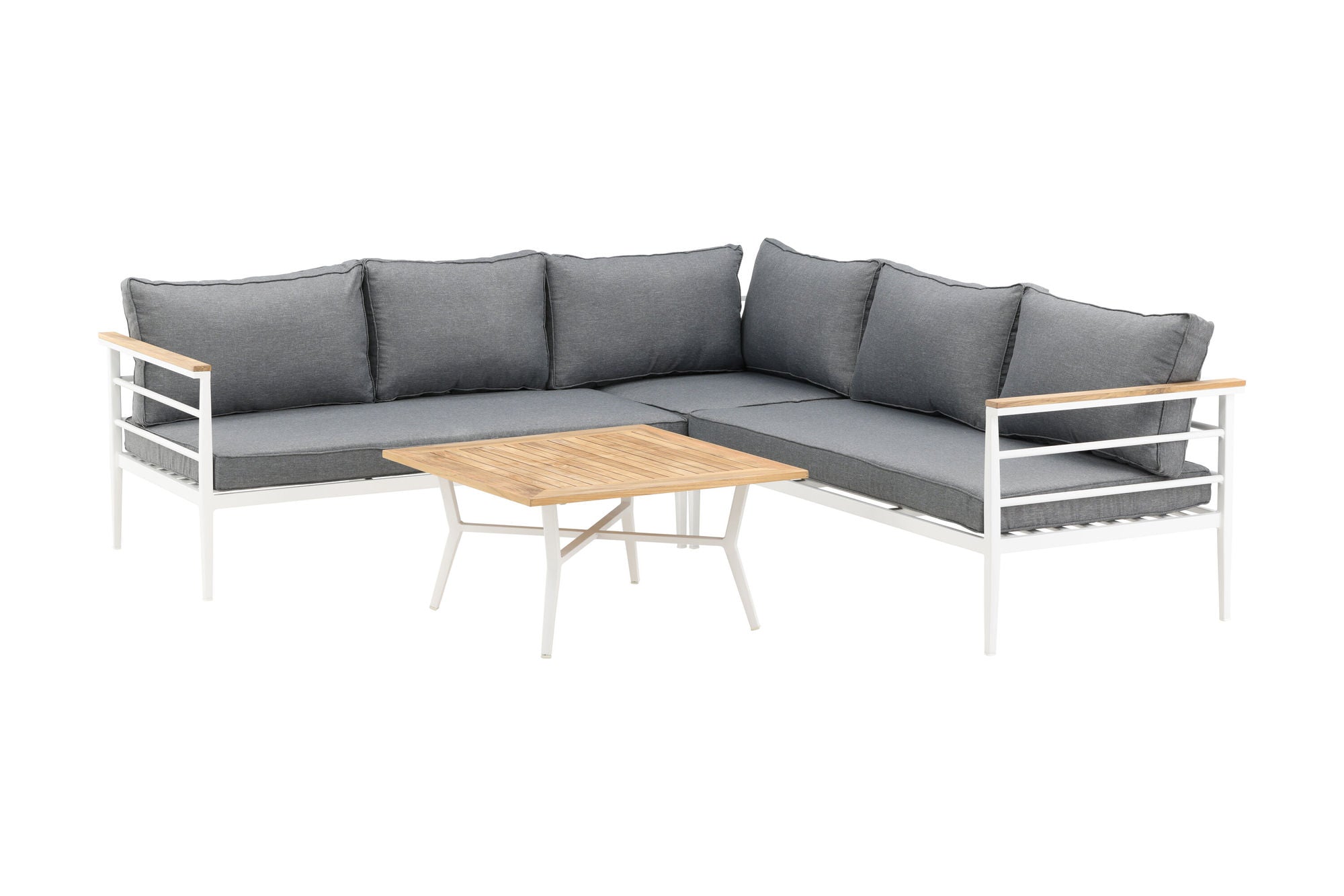 Venture Home Mexico hjørne Sofa - White Alu / Teak