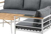 Venture Home Mexico hjørne Sofa - White Alu / Teak