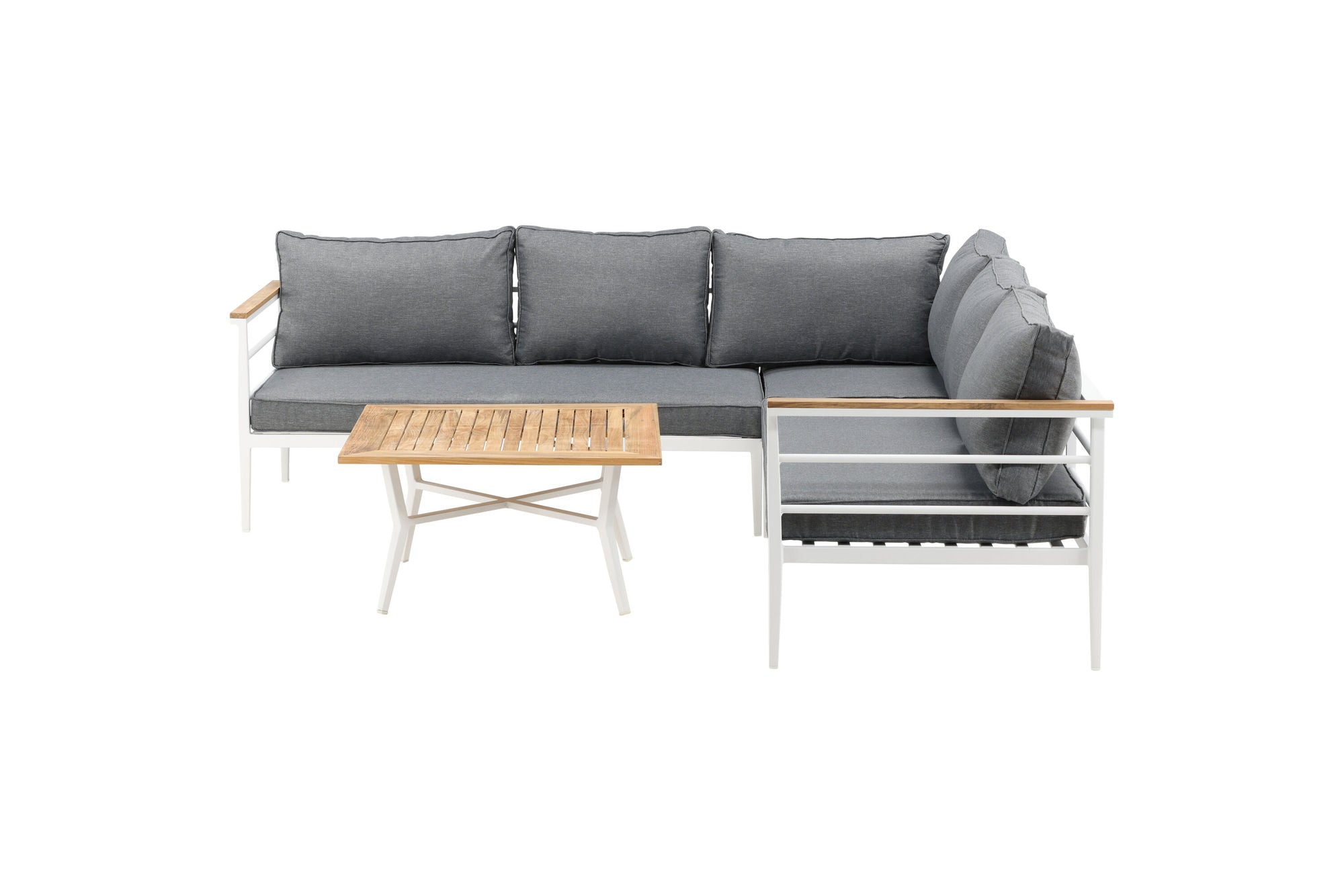 Venture Home Mexico hjørne Sofa - White Alu / Teak