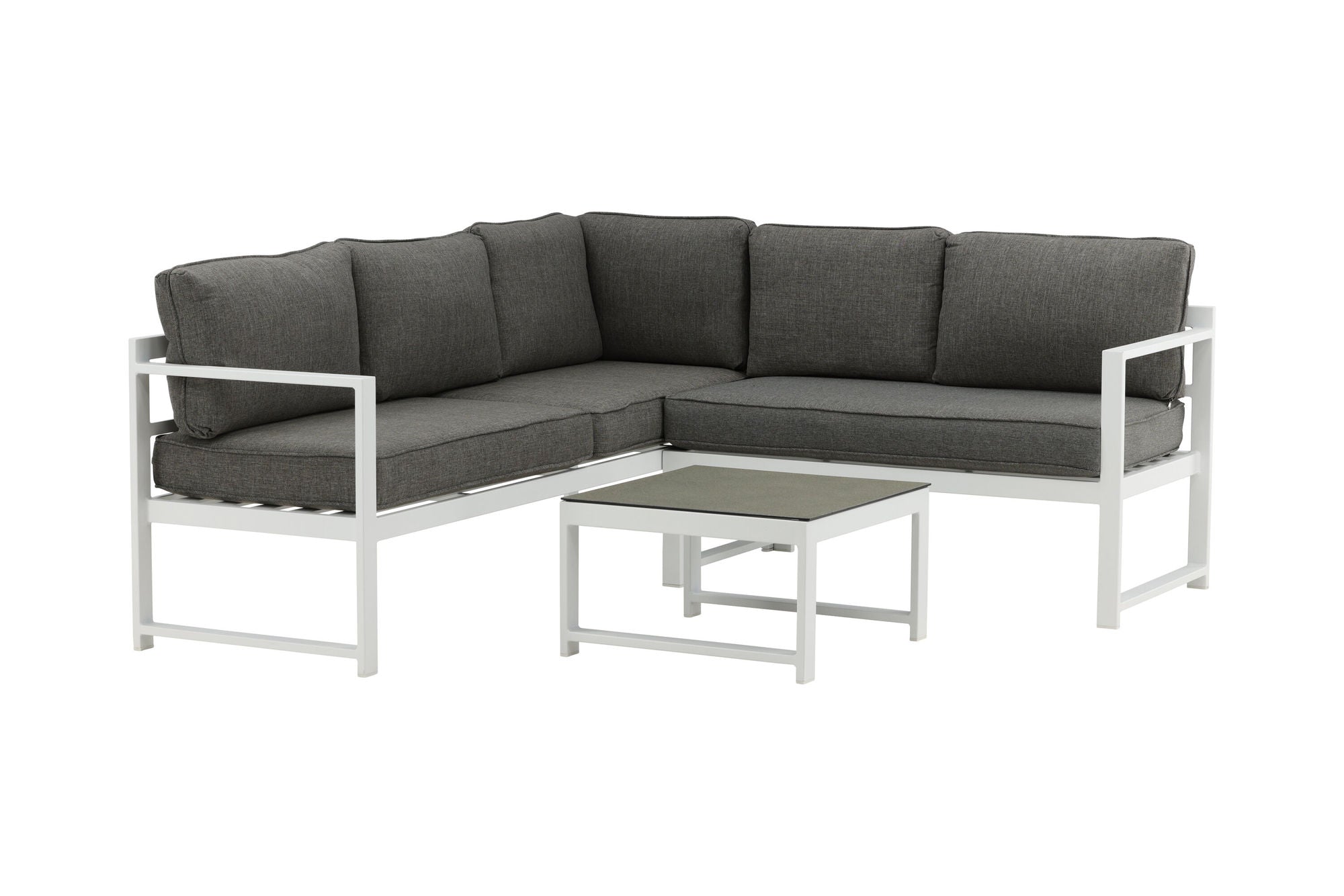 Venture Home Salvador hjørne Sofa - White / Grey cushions