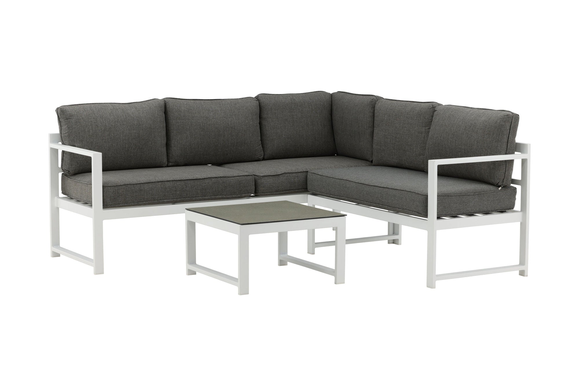 Venture Home Salvador hjørne Sofa - White / Grey cushions