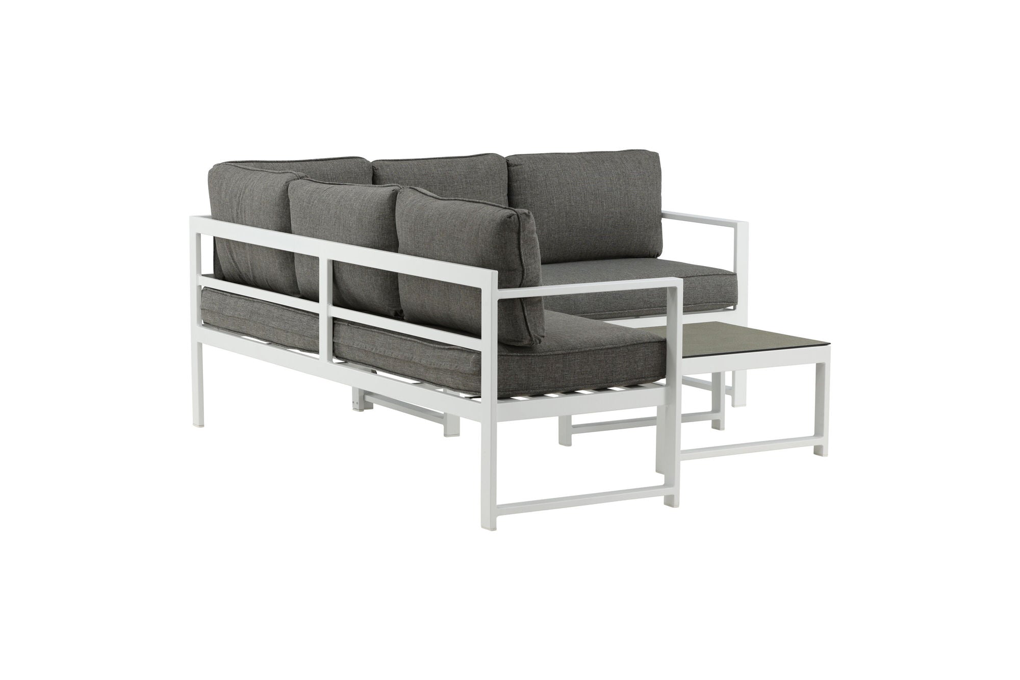 Venture Home Salvador hjørne Sofa - White / Grey cushions