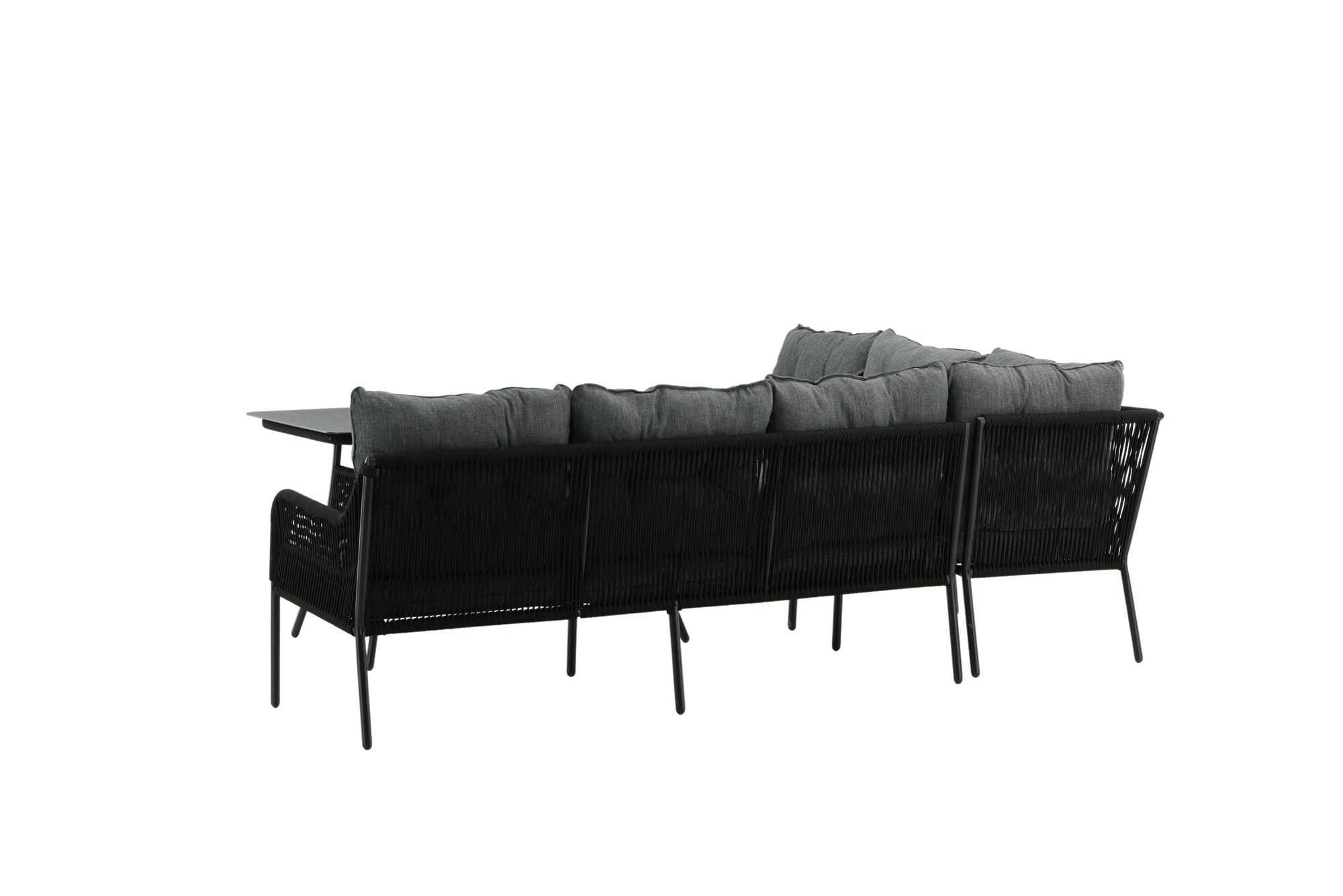 Venture Home Berlin corner set With Rope Black / Black / Black / Grey Cushion