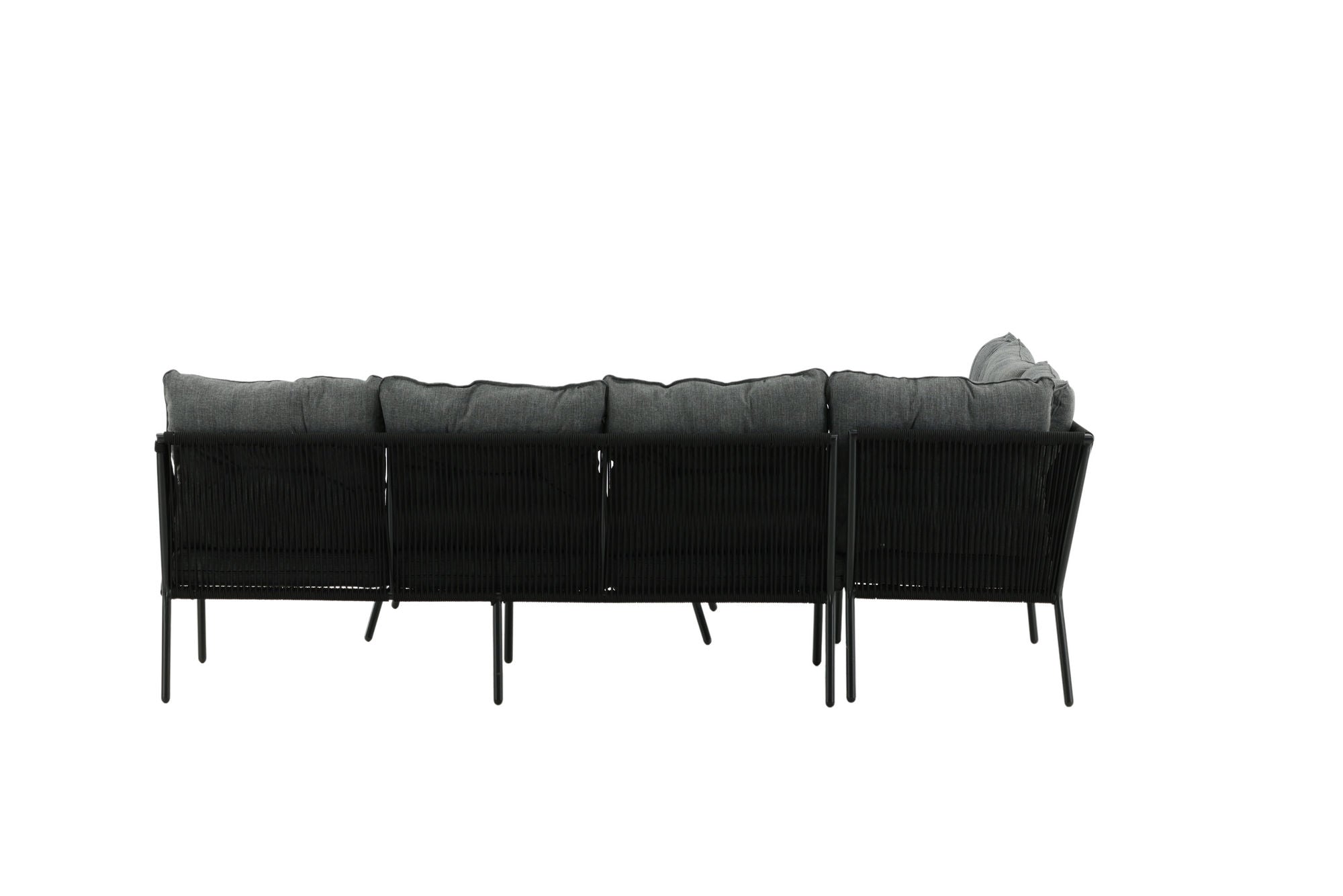 Venture Home Berlin corner set With Rope Black / Black / Black / Grey Cushion