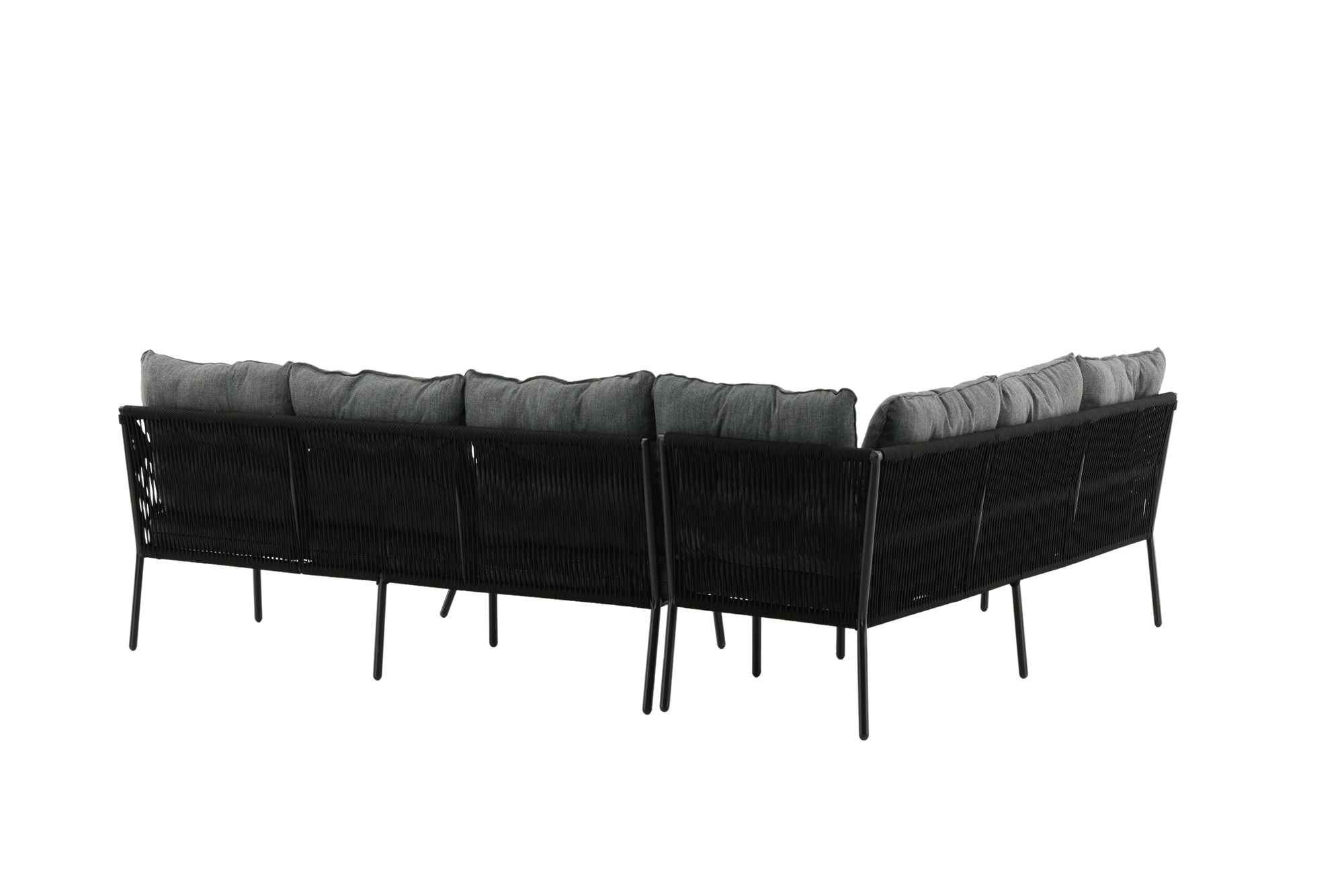 Venture Home Berlin corner set With Rope Black / Black / Black / Grey Cushion