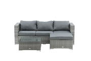 Venture Home Rotterdam chaise lounge set- Grey Wicker / Grey Cushion