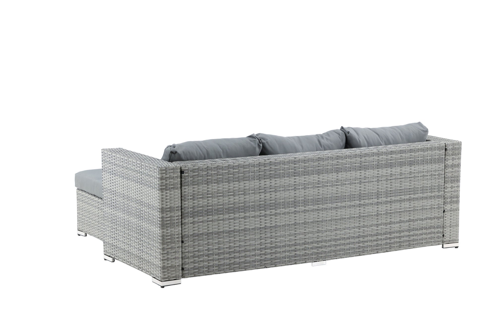 Venture Home Rotterdam chaise lounge set- Grey Wicker / Grey Cushion
