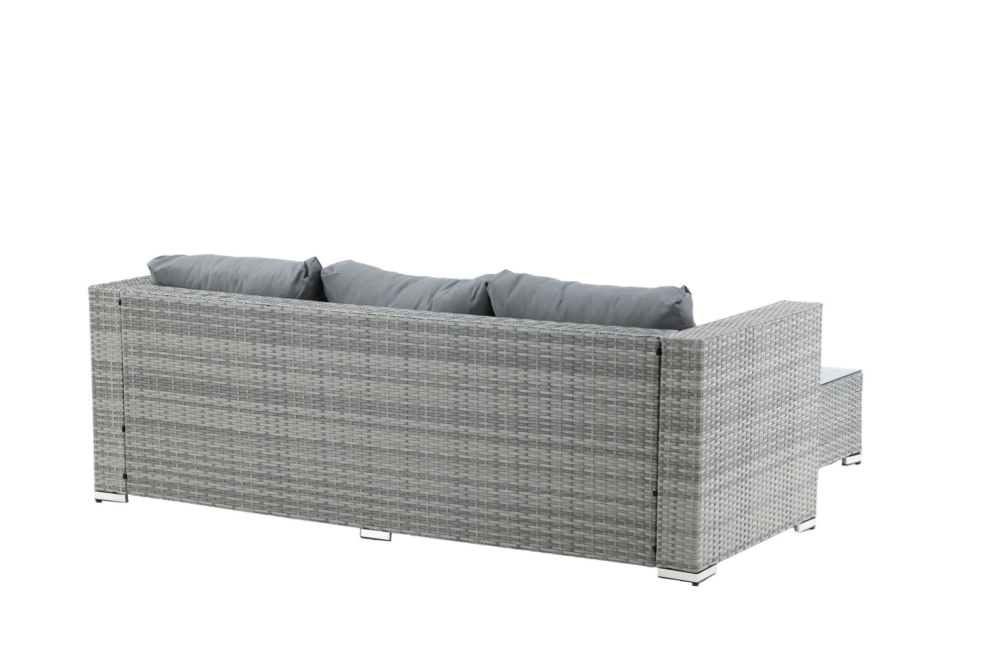 Venture Home Rotterdam chaise lounge set- Grey Wicker / Grey Cushion