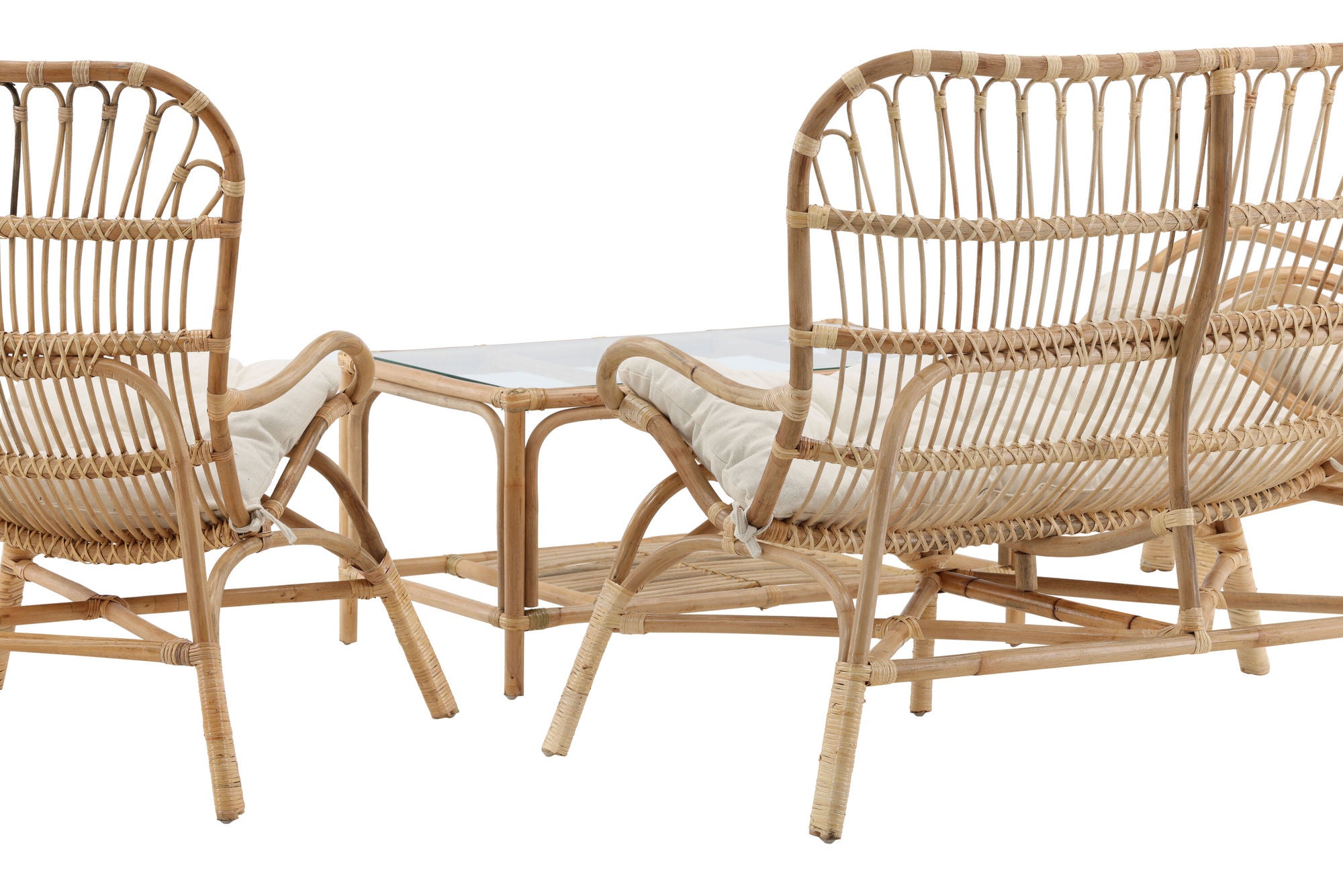 Venture Home Ella Lounge Set (3+2+1) Rattan / Offwhite Cushion