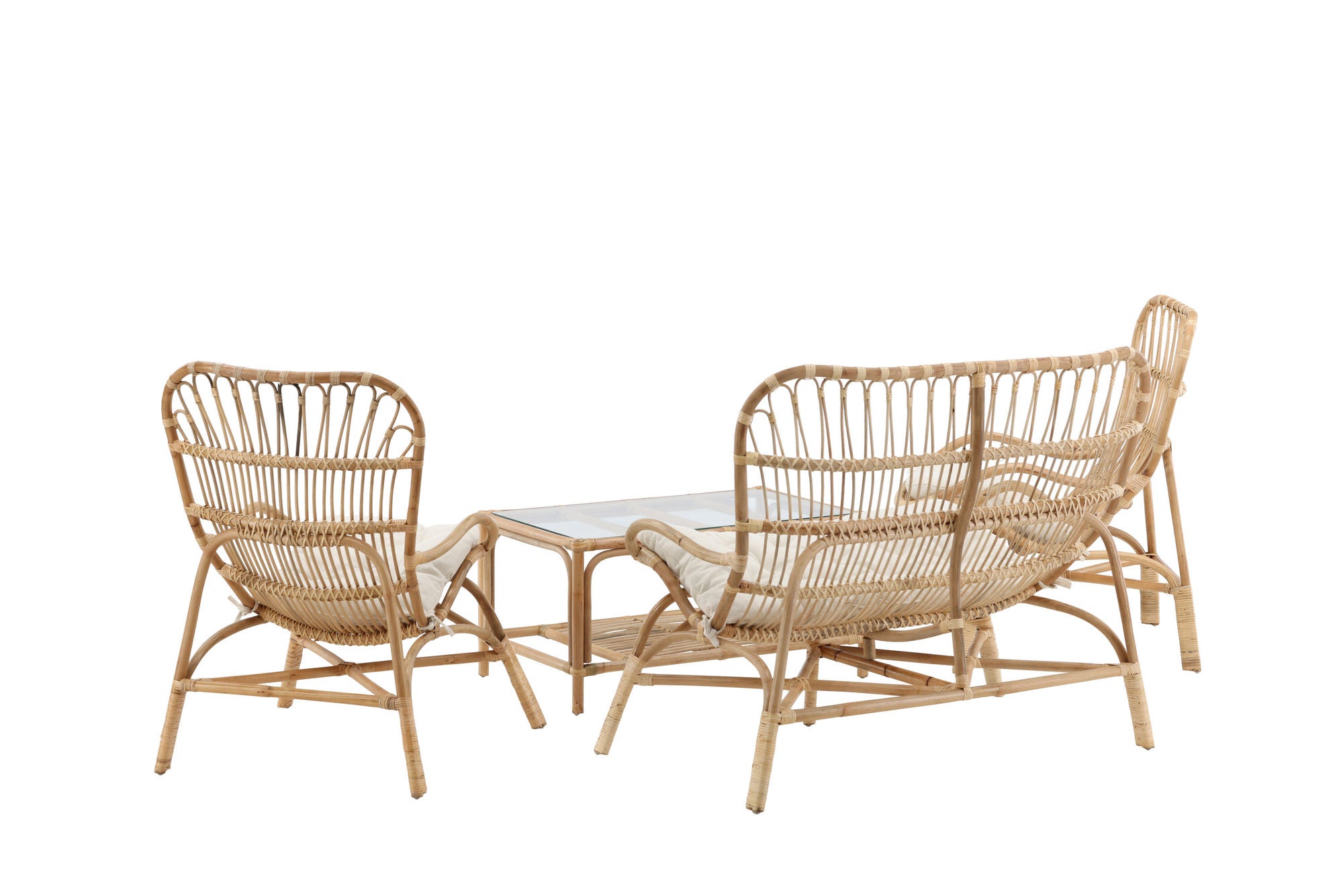 Venture Home Ella Lounge Set (3+2+1) Rattan / Offwhite Cushion