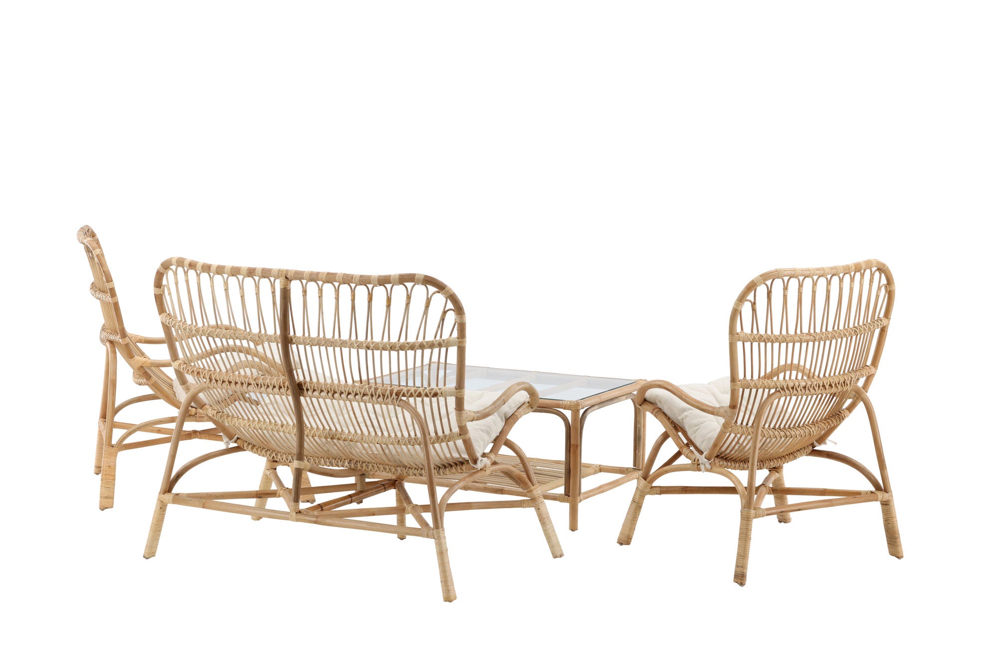 Venture Home Ella Lounge Set (3+2+1) Rattan / Offwhite Cushion