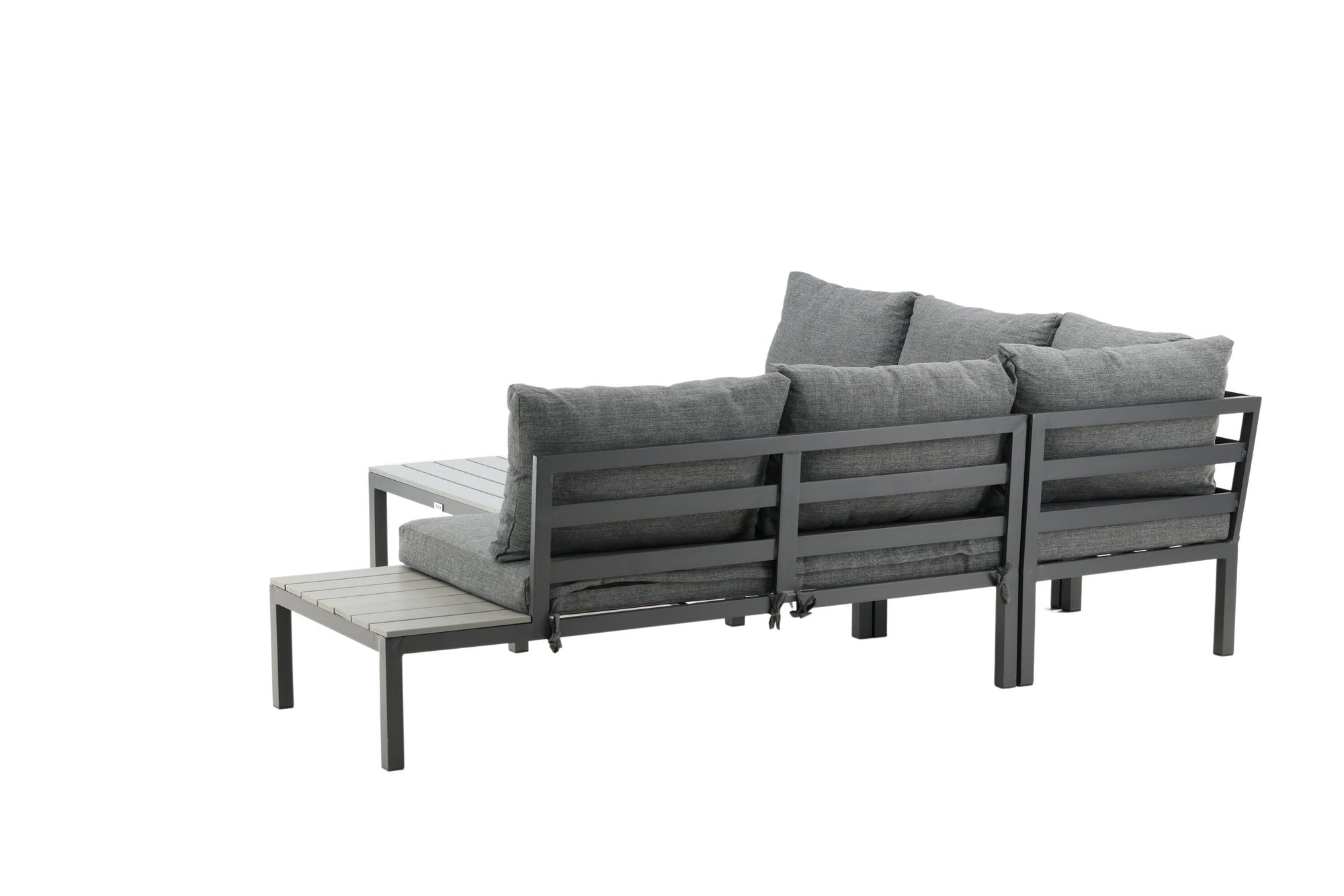 Venture Home Odense sofa set- - BLACK alu / Grey Cushion / Grey Aintwood