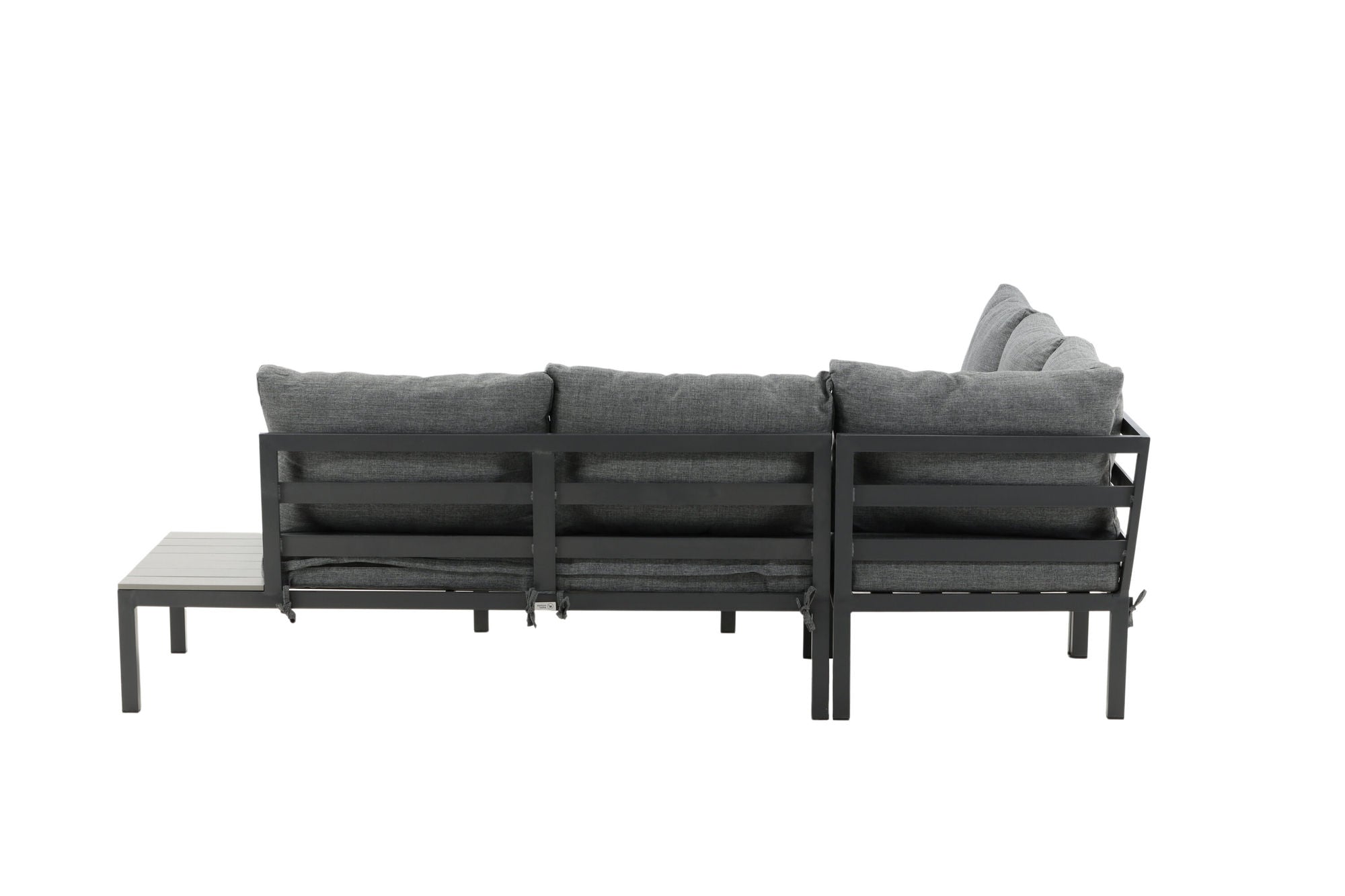 Venture Home Odense sofa set- - BLACK alu / Grey Cushion / Grey Aintwood