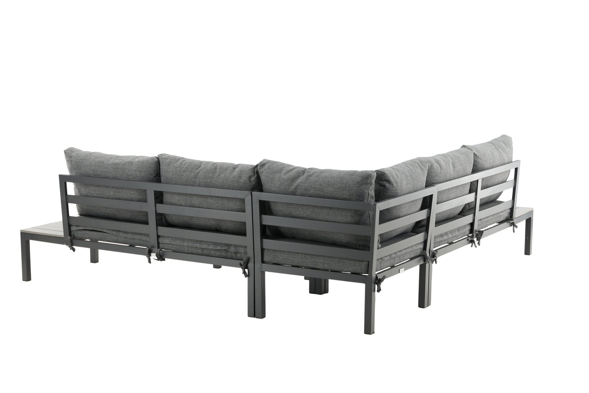 Venture Home Odense sofa set- - BLACK alu / Grey Cushion / Grey Aintwood