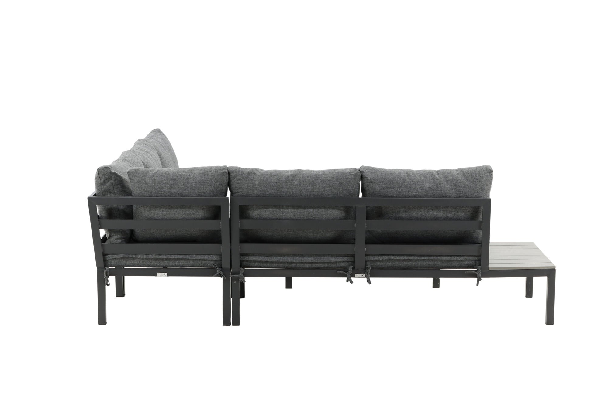 Venture Home Odense sofa set- - BLACK alu / Grey Cushion / Grey Aintwood