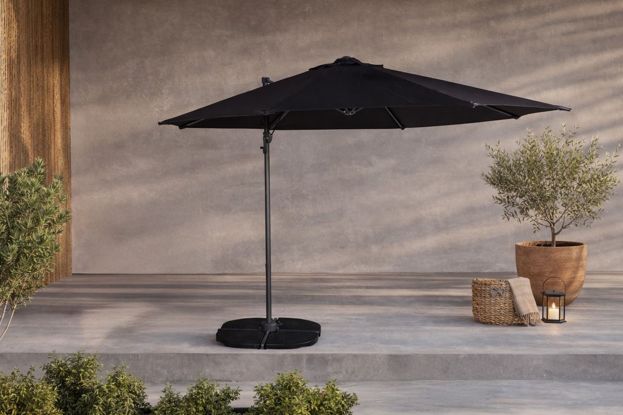 Venture Home Leeds Umbrella 3m - Black/Black