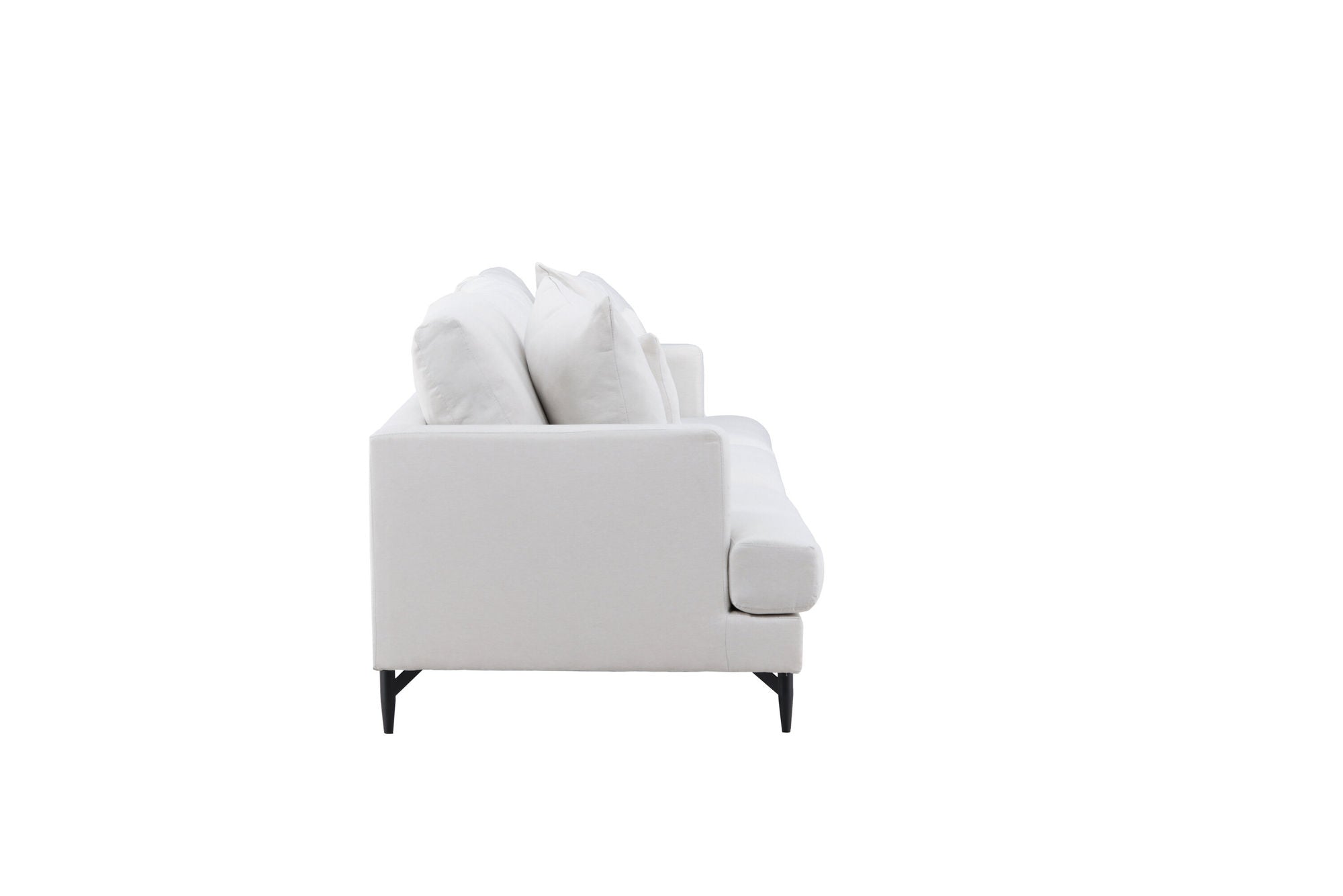 Venture Home Sofia Sofa - Black / Beige Fabric / linen