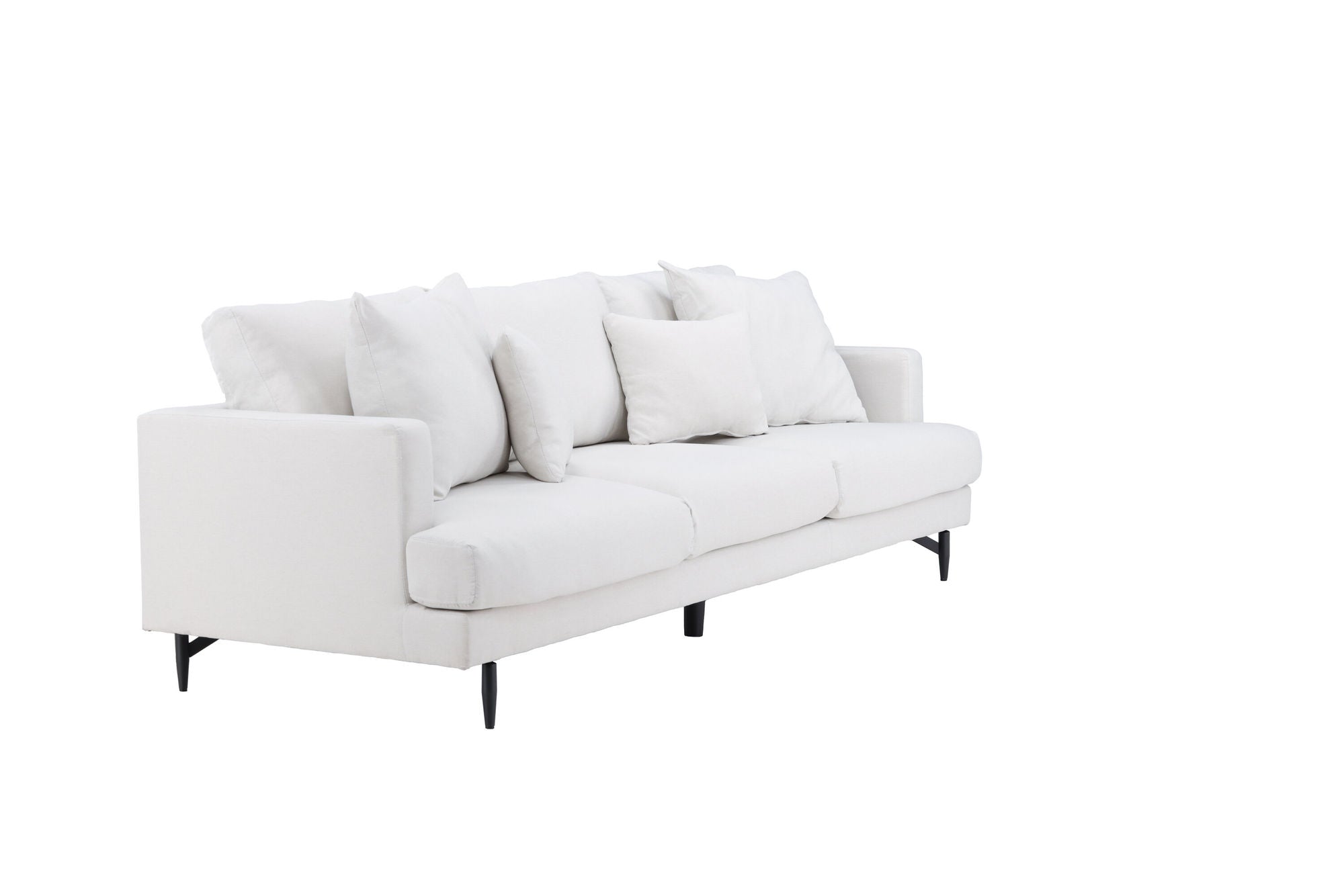 Venture Home Sofia Sofa - Black / Beige Fabric / linen