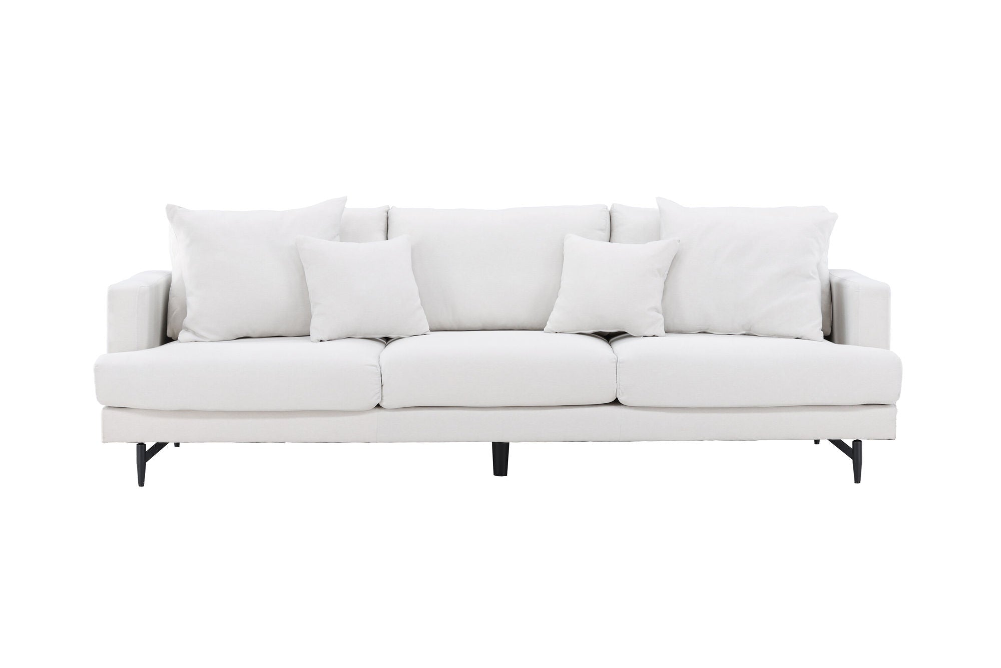 Venture Home Sofia Sofa - Black / Beige Fabric / linen