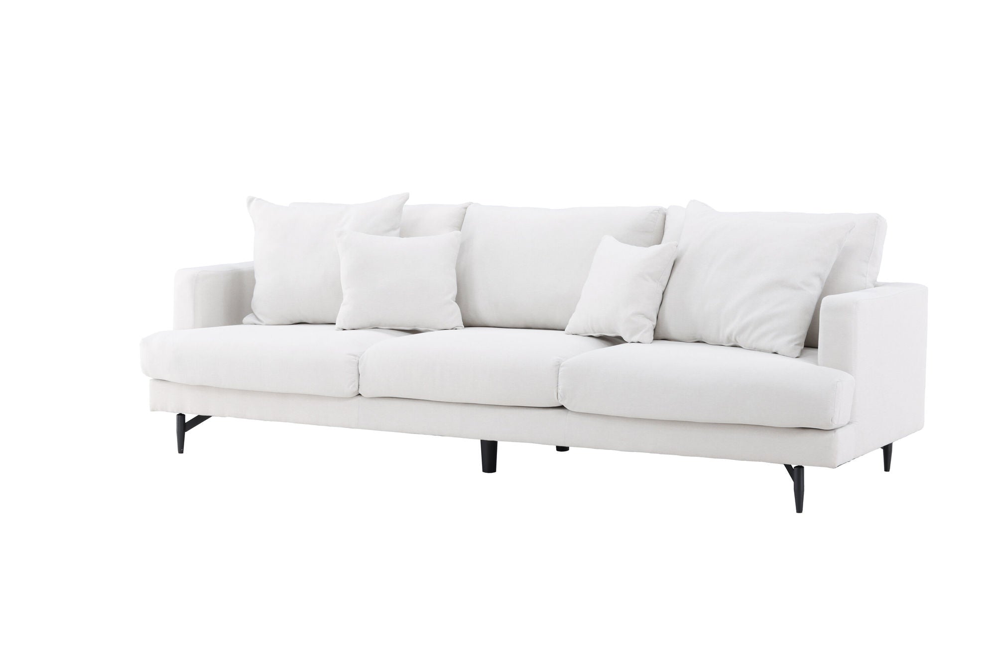 Venture Home Sofia Sofa - Black / Beige Fabric / linen