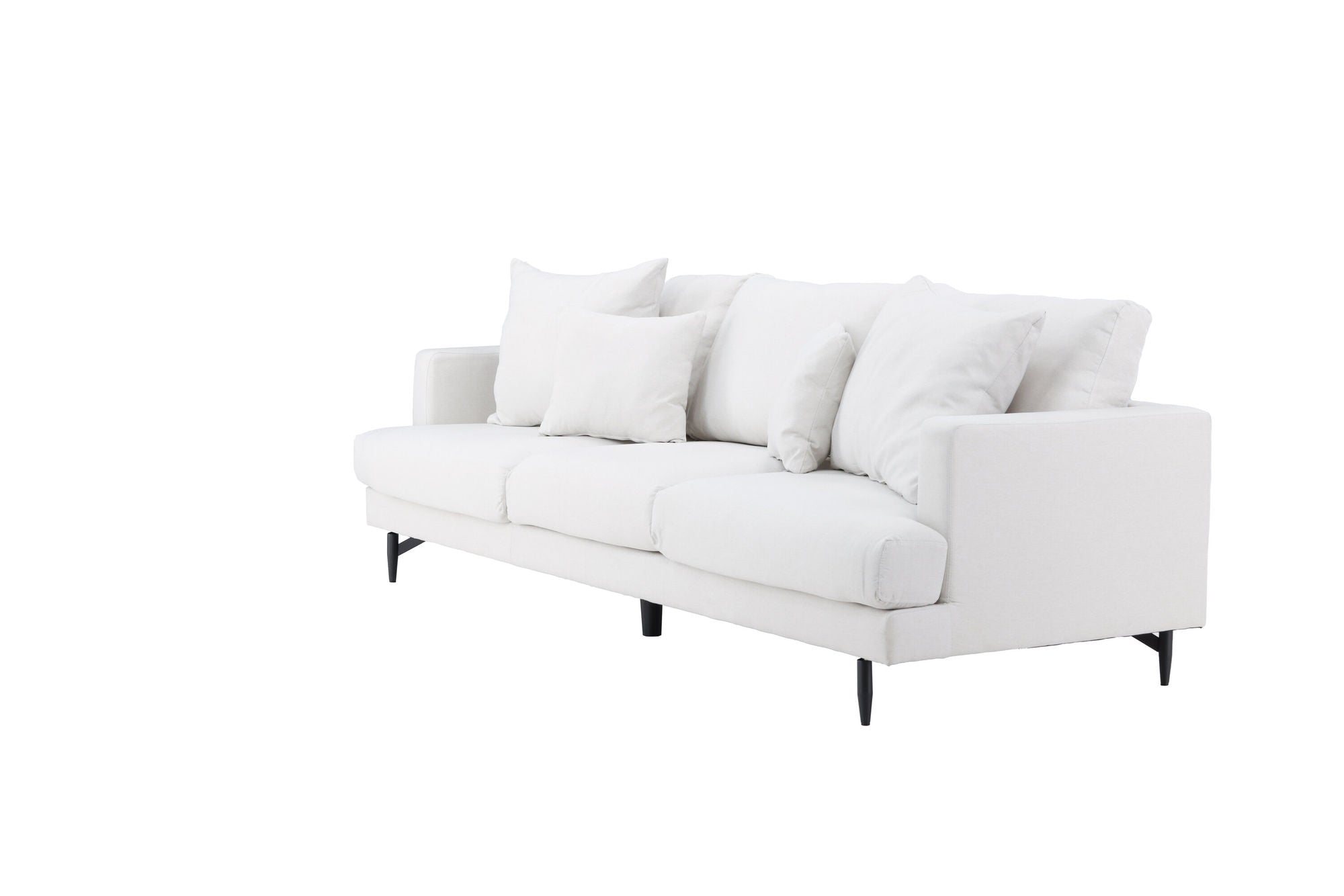 Venture Home Sofia Sofa - Black / Beige Fabric / linen