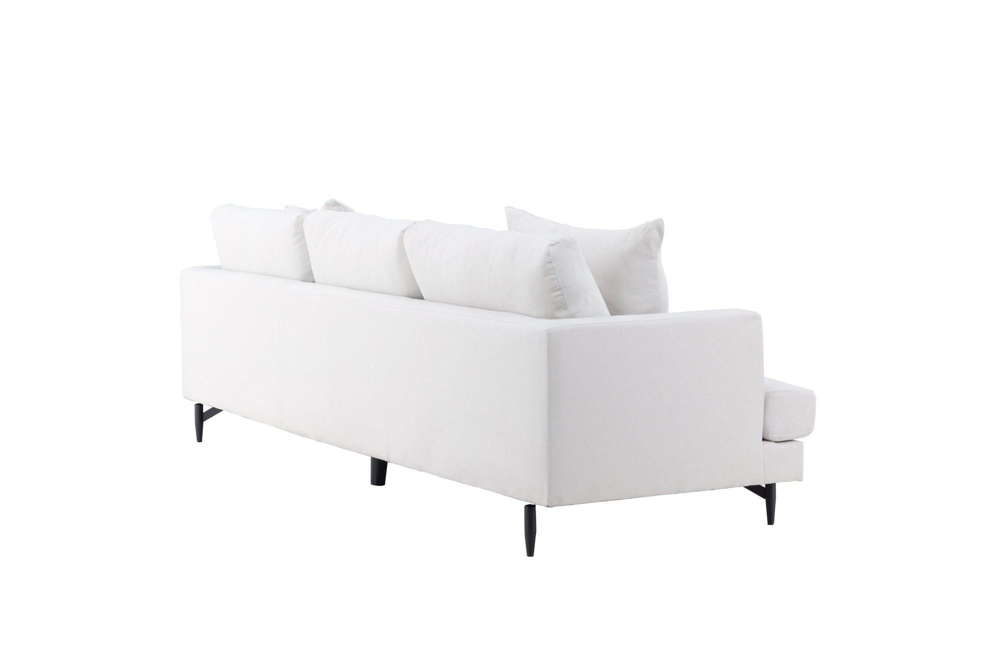 Venture Home Sofia Sofa - Black / Beige Fabric / linen