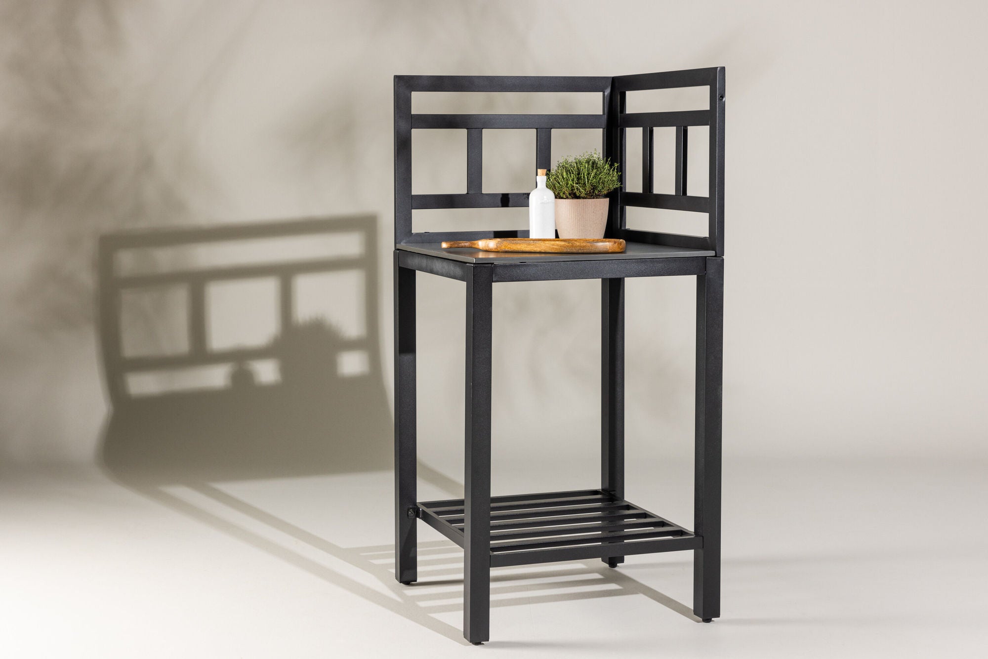 Venture Home Alicante garden kitchen corner bord black/fiber concrete